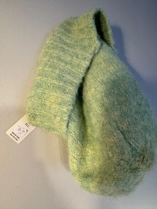 Anthropologie Soft Mint Fuzzy Knit Beanie - Picture 3 of 3